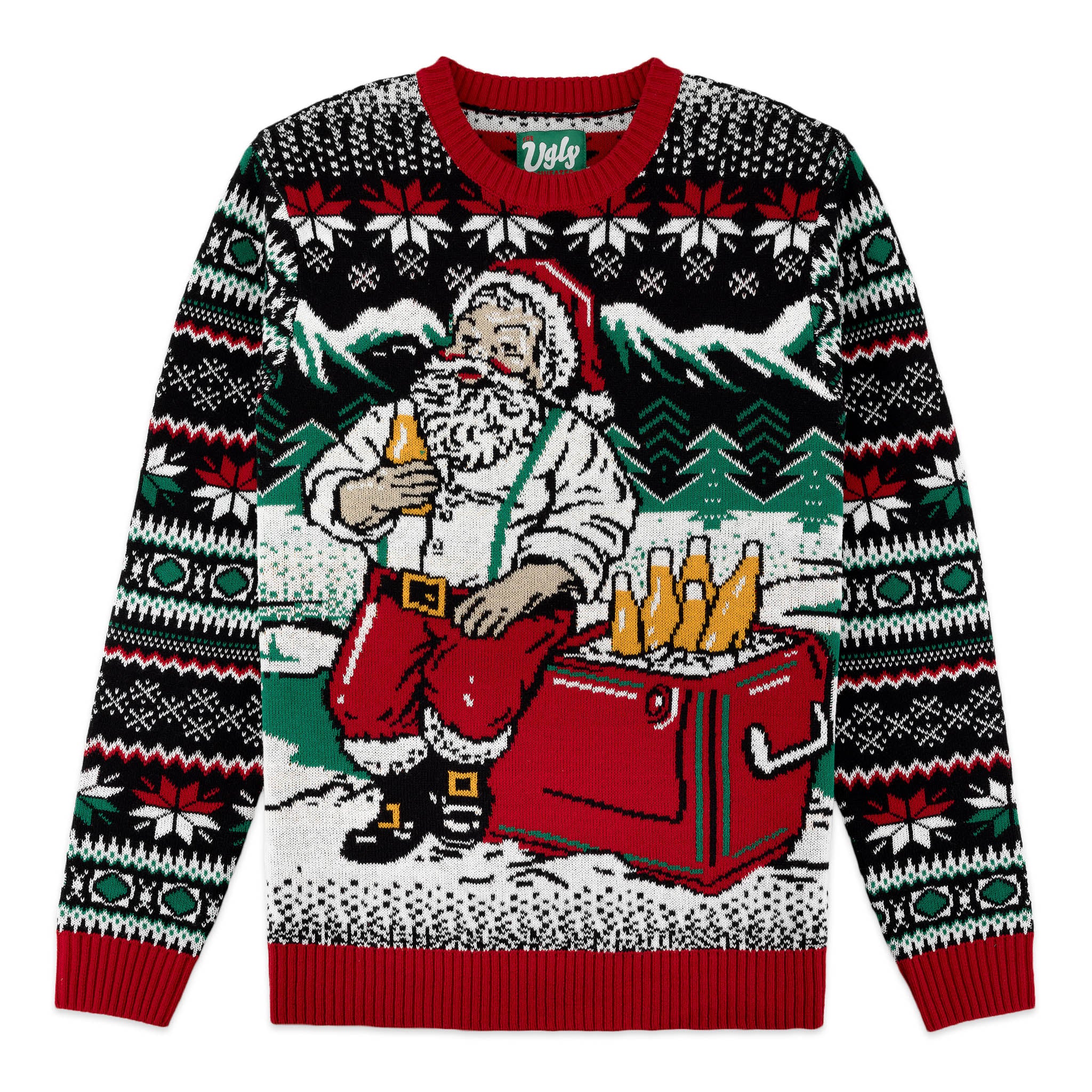 Santa s Cooler Ugly Christmas Sweater Unisex