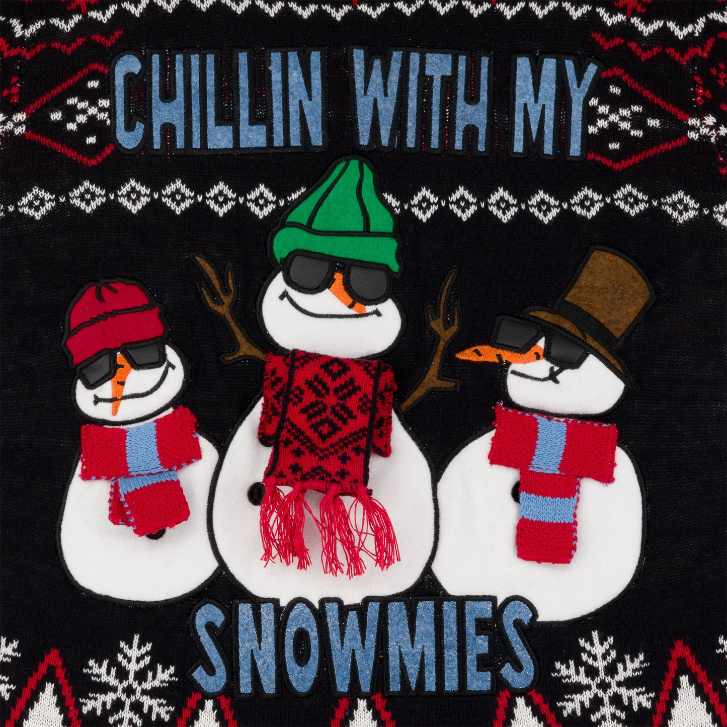 Chillin With My Snowmies Snowman Ugly Christmas Sweater Unisex