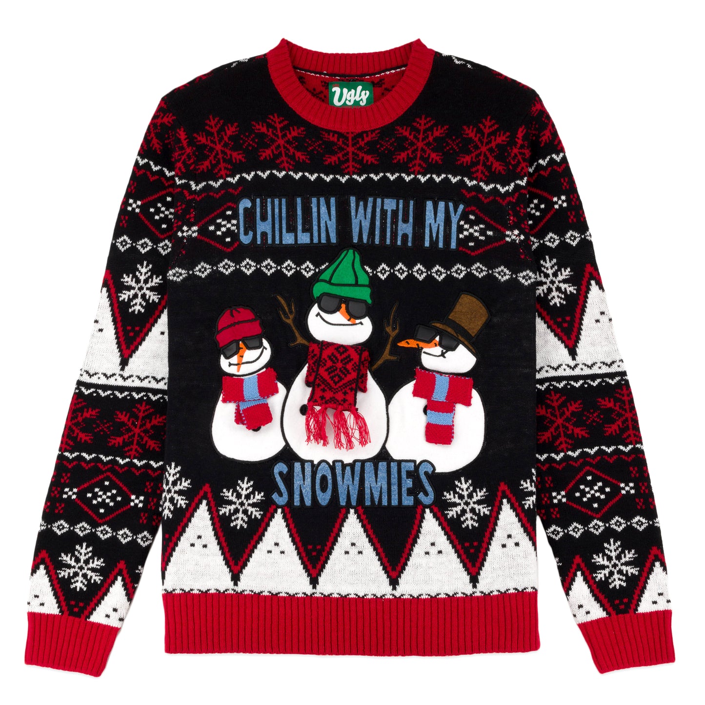 Chillin With My Snowmies Snowman Ugly Christmas Sweater Unisex