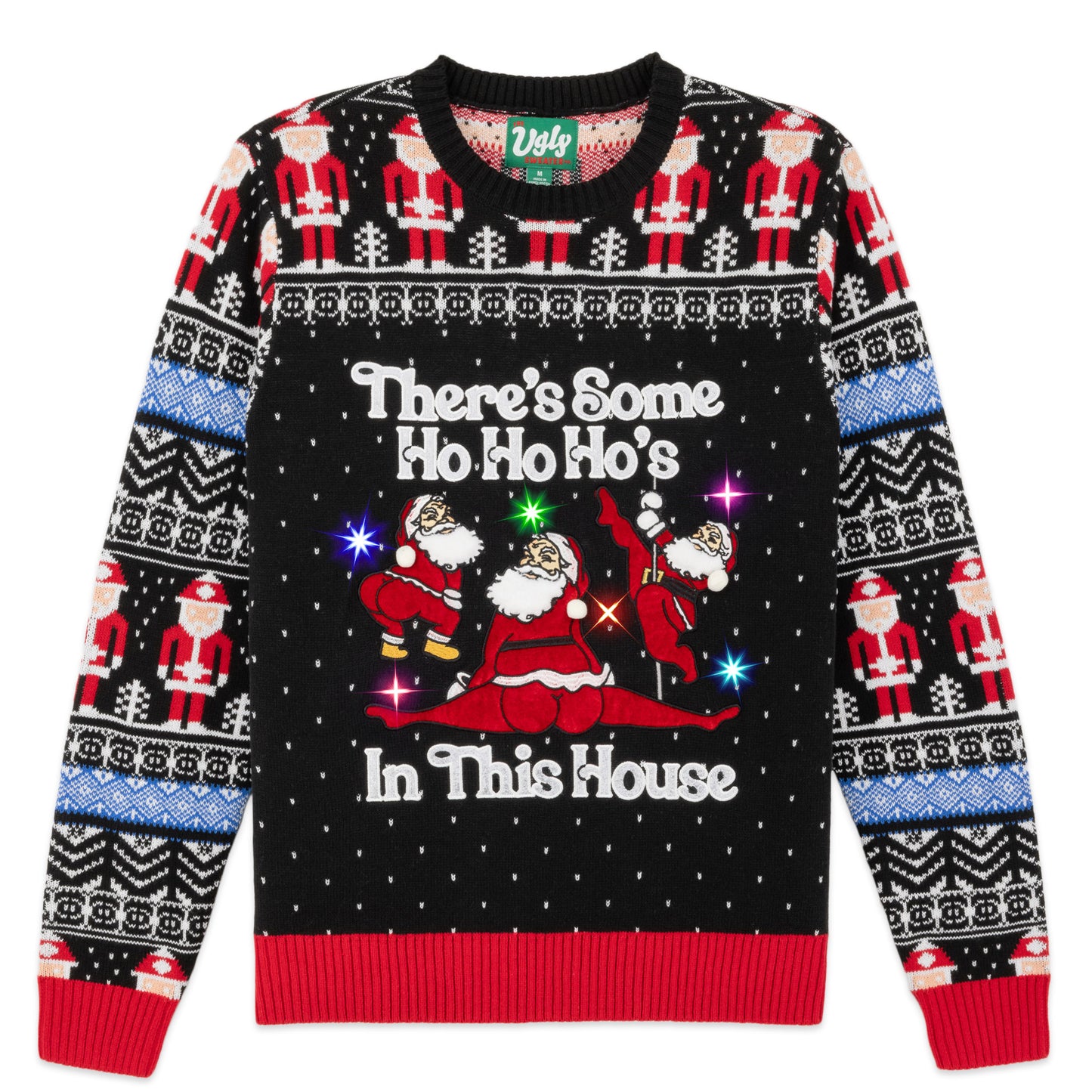 Ho Ho Ho's In This House LED Light-Up Ugly Christmas Sweater Unisex