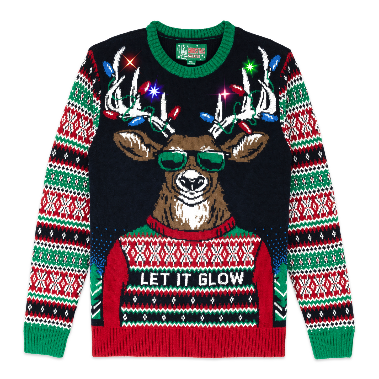 Twilight Let It Glow Reindeer LED Light-Up Ugly Christmas Sweater Unisex