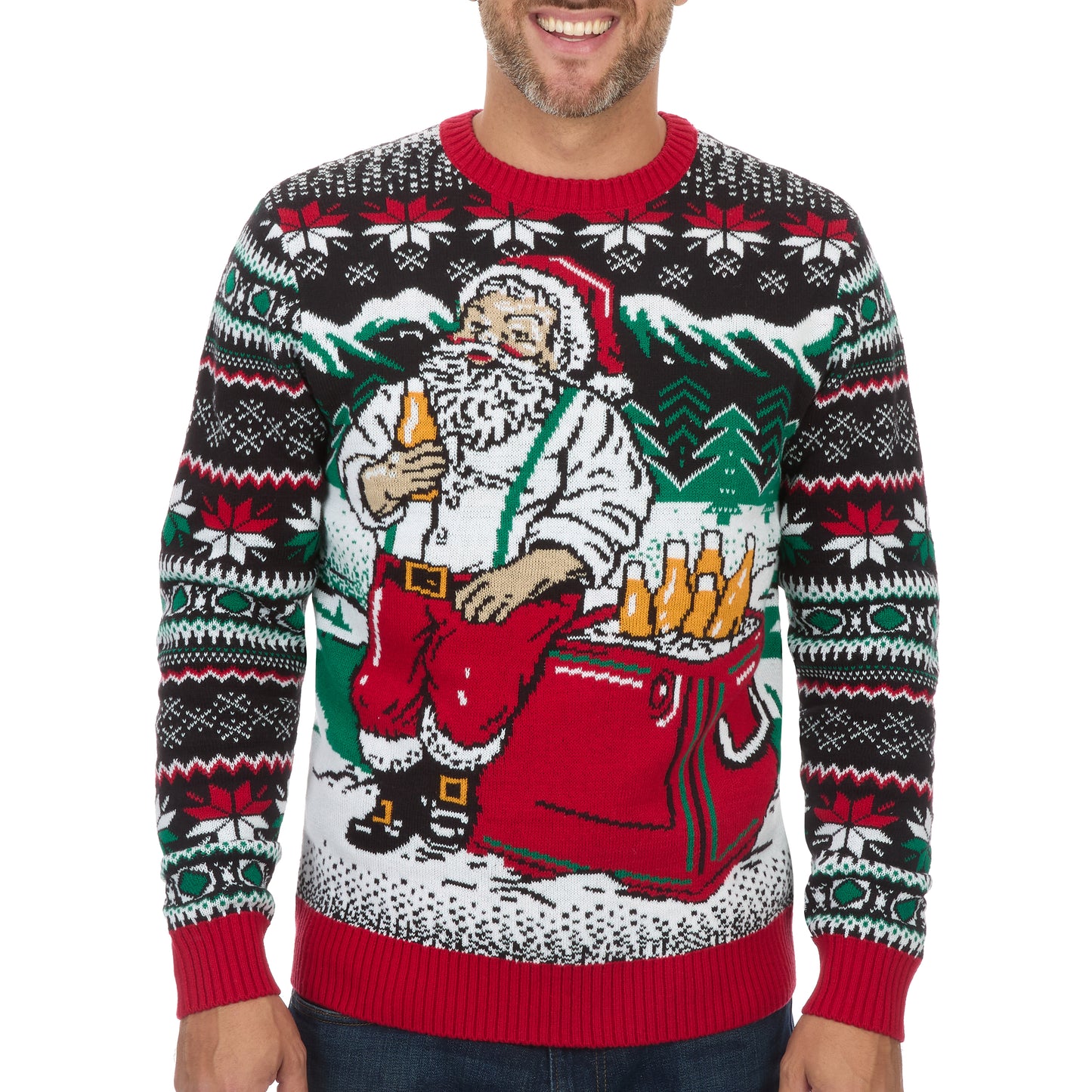 Santa's Cooler Ugly Christmas Sweater Unisex