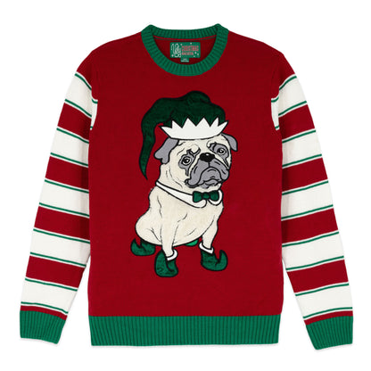 Dressed To Impress Pug Ugly Christmas Sweater Unisex