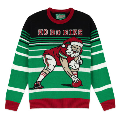 Ho Ho Hike Football Santa Ugly Christmas Sweater Unisex