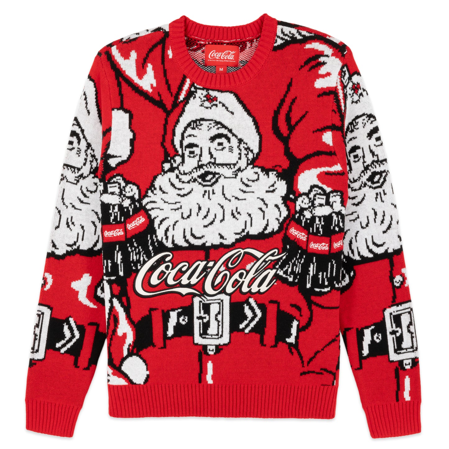 Coca-Cola Oversize Santa Print - Officially Licensed Unisex Christmas Sweater