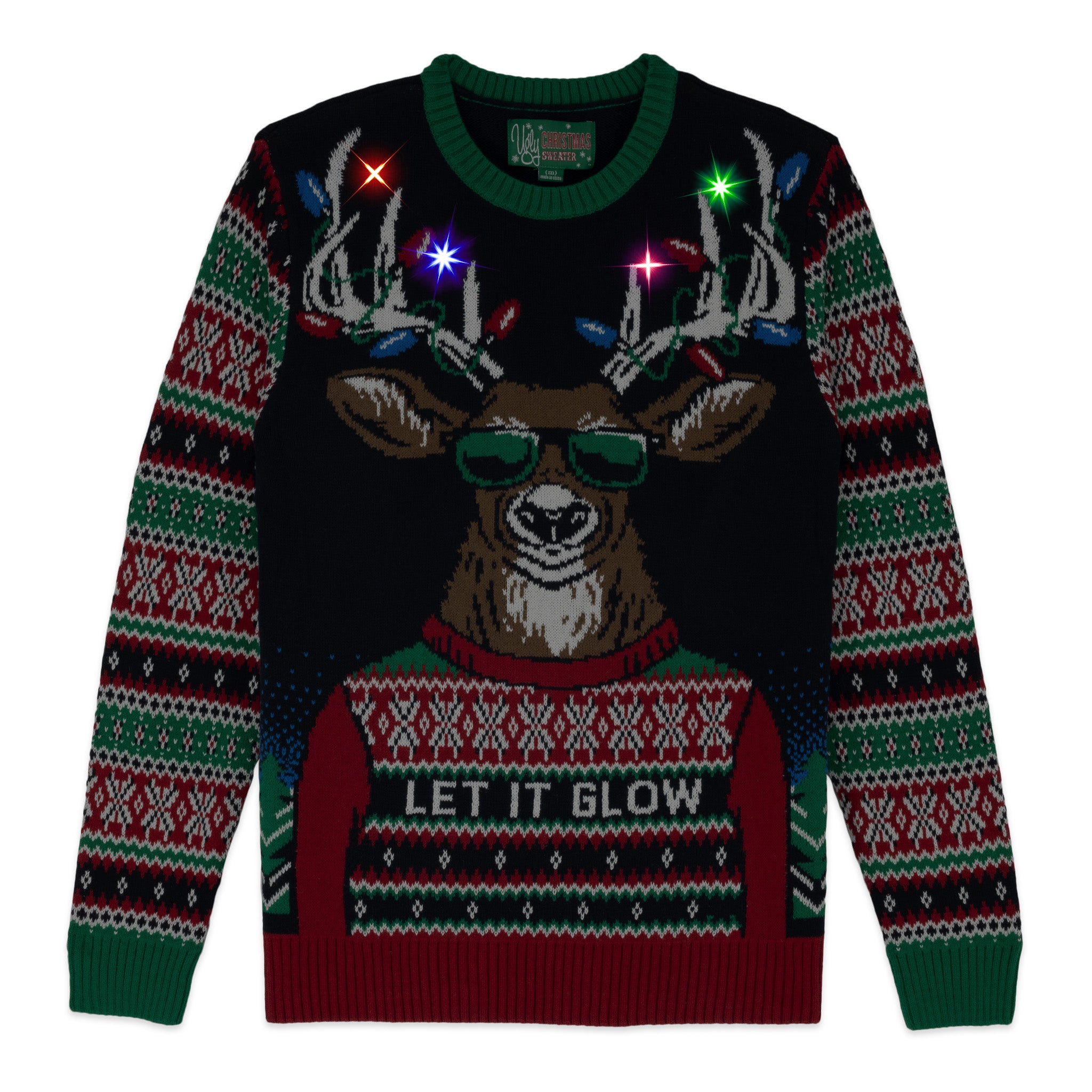 Twilight Let It Glow Reindeer LED Light Up Ugly Christmas Sweater Unisex