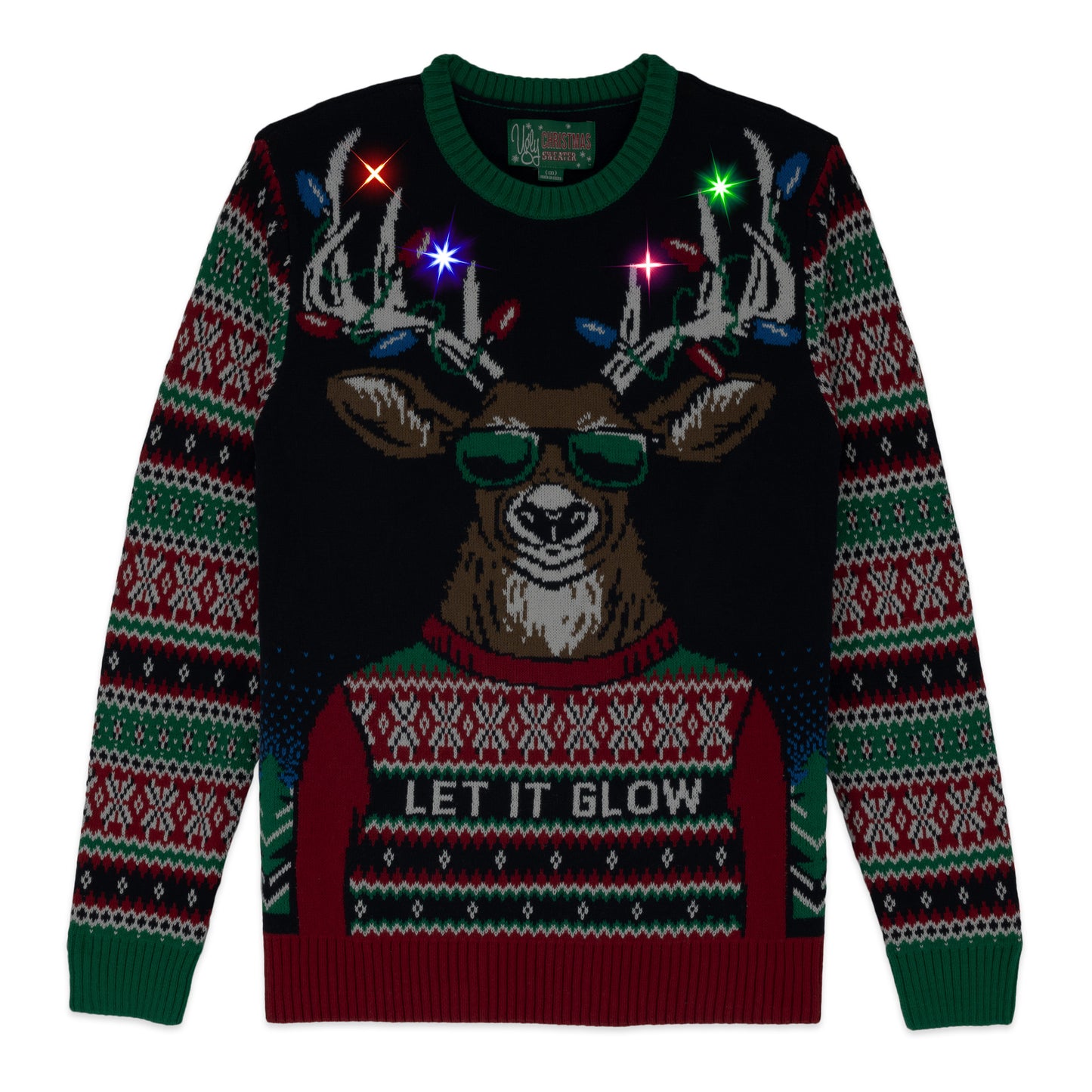 Twilight Let It Glow Reindeer LED Light-Up Ugly Christmas Sweater