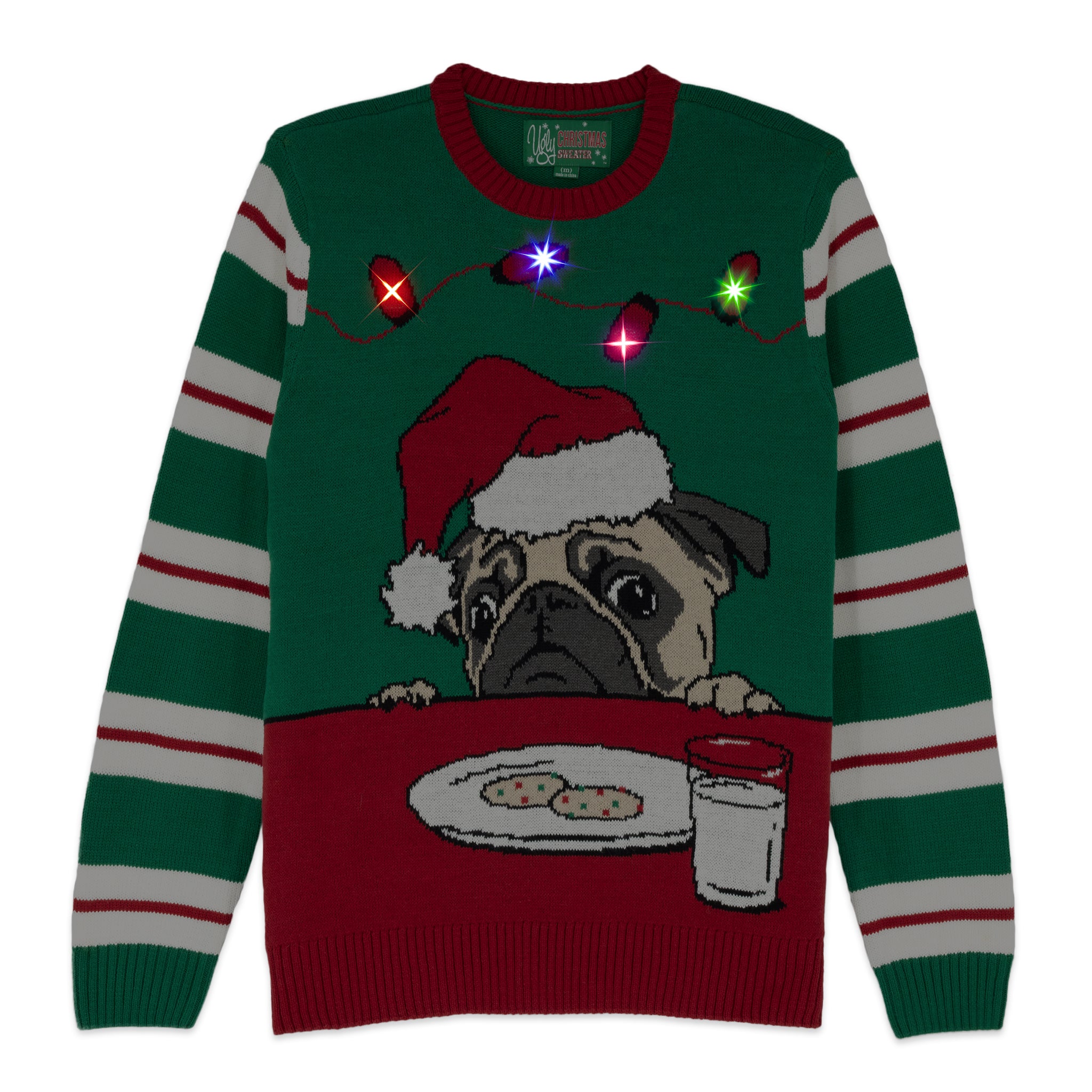 Mens pug christmas on sale jumper