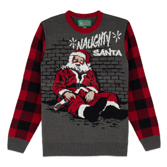 Naughty Santa Graffiti Ugly Christmas Sweater Unisex