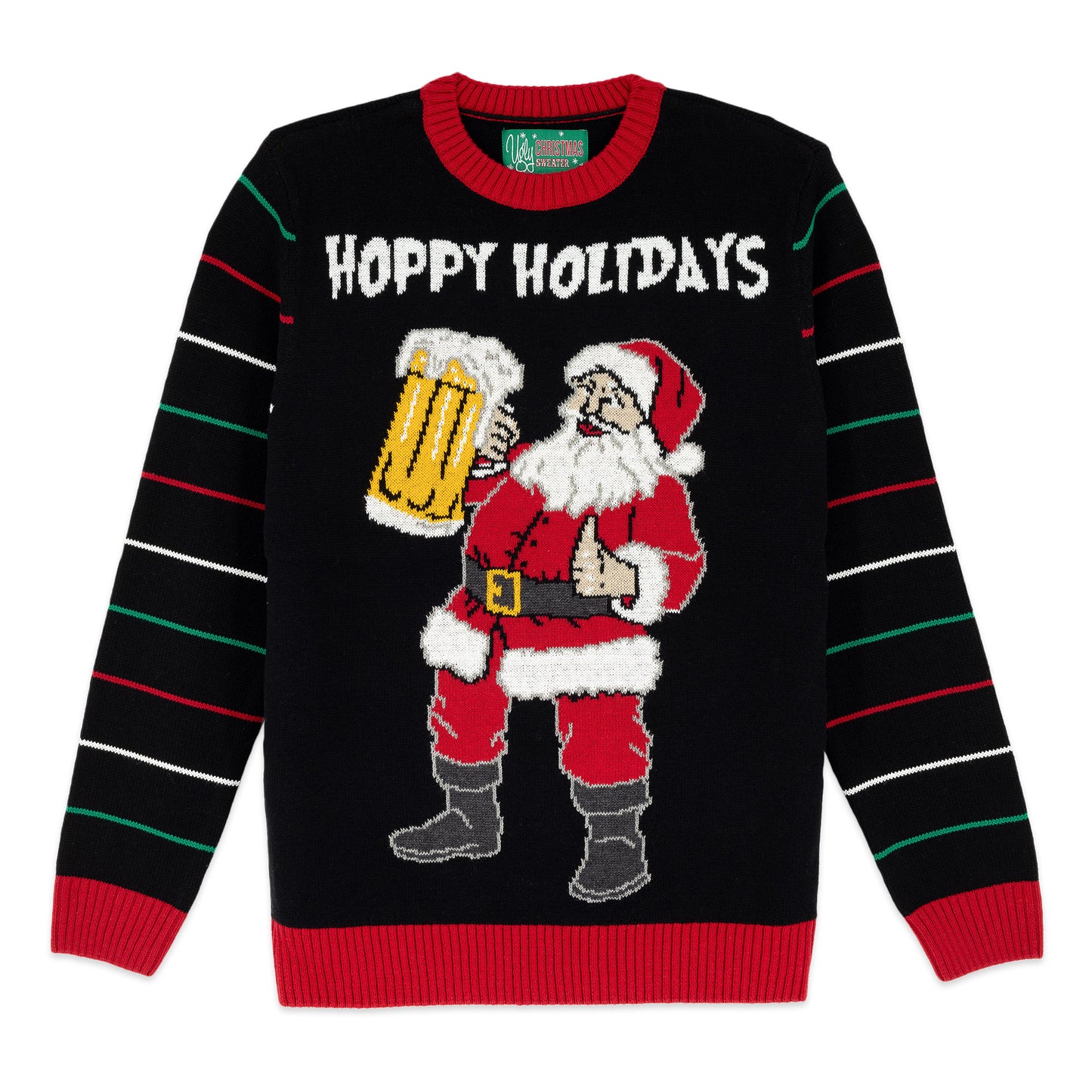 Hoppy Holidays Beer Santa Ugly Christmas Sweater Unisex