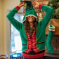 Hooded Boss Elf Ugly Christmas Sweater Unisex
